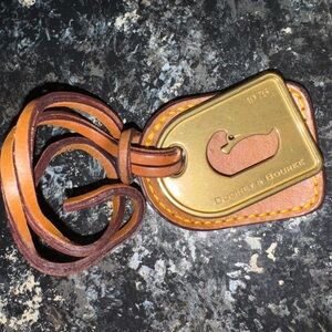 Dooney & Bourke Brown and Gold Leather Tag